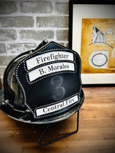Load image into Gallery viewer, Custom Firefighter Helmet Shield-Personalized Leather Front for Fire Helmets