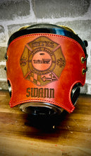 Load image into Gallery viewer, Firefighter SCBA Leather Mask Cover for Scott AV-3000 Mask (Personalized)