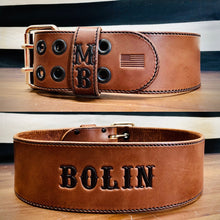 Load image into Gallery viewer, Firefighter Turnout Bunker 3 inch Leather Belt