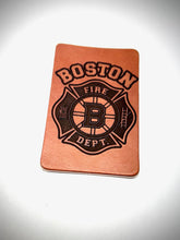 Load image into Gallery viewer, Custom Firefighter Helmet Leather Playing Card
