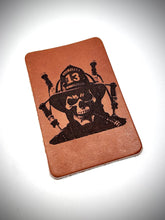 Load image into Gallery viewer, Custom Firefighter Helmet Leather Playing Card
