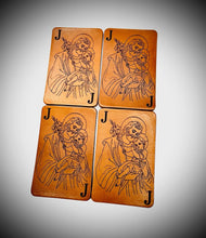 Load image into Gallery viewer, Custom Firefighter Helmet Leather Playing Card
