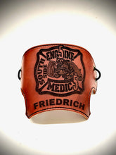 Load image into Gallery viewer, Firefighter SCBA Leather Mask Cover for Scott AV-3000 Mask (Personalized)
