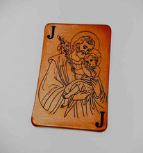 Load image into Gallery viewer, Custom Firefighter Helmet Leather Playing Card
