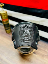 Load image into Gallery viewer, Firefighter SCBA Leather Mask Cover for Scott AV-3000 Mask (Personalized)
