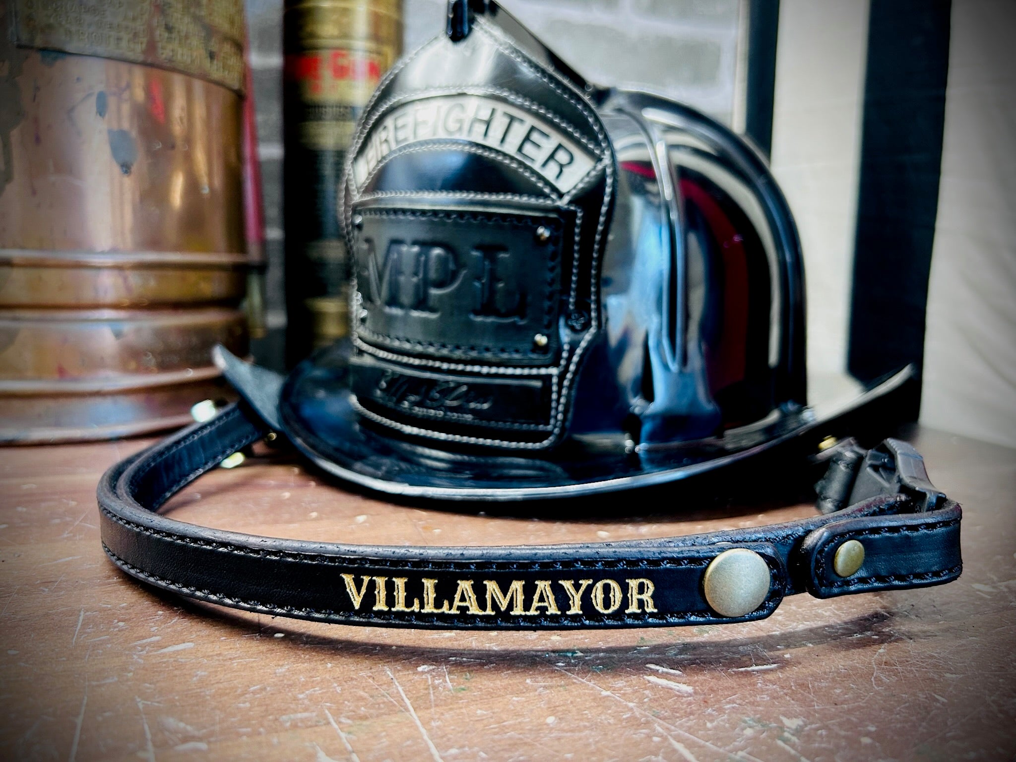 Firefighter Leather Chin Strap – Mad Piper Leatherworks
