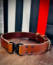 Load image into Gallery viewer, Truck Belt, Bunker Belt 2 inch Leather Firefighter Turnout Belt

