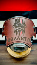 Load image into Gallery viewer, Firefighter SCBA Leather Mask Cover for Scott AV-3000 Mask (Personalized)
