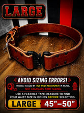 Load image into Gallery viewer, Truck Belt, Bunker Belt 2 inch Leather Firefighter Turnout Belt
