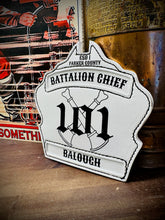 Load image into Gallery viewer, Custom Firefighter Helmet Shield-Personalized Leather Front for Fire Helmets
