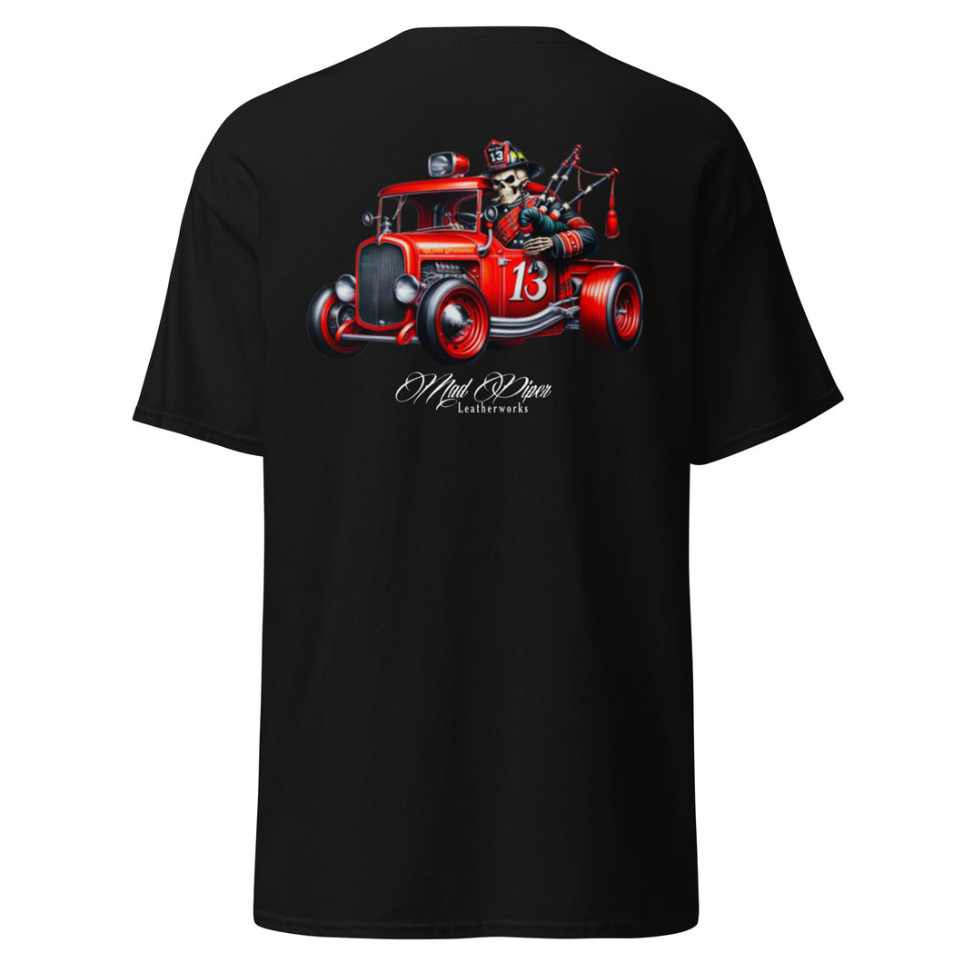 Mad Piper Leatherworks Engine 13 T-Shirt (White font)