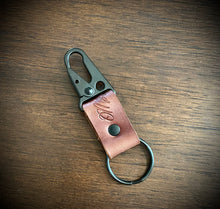 Load image into Gallery viewer, Leather HK Clip Keychain-Ready To Ship
