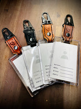 Load image into Gallery viewer, Leather Badge Holder ID Clip w/Case-Ready To Ship
