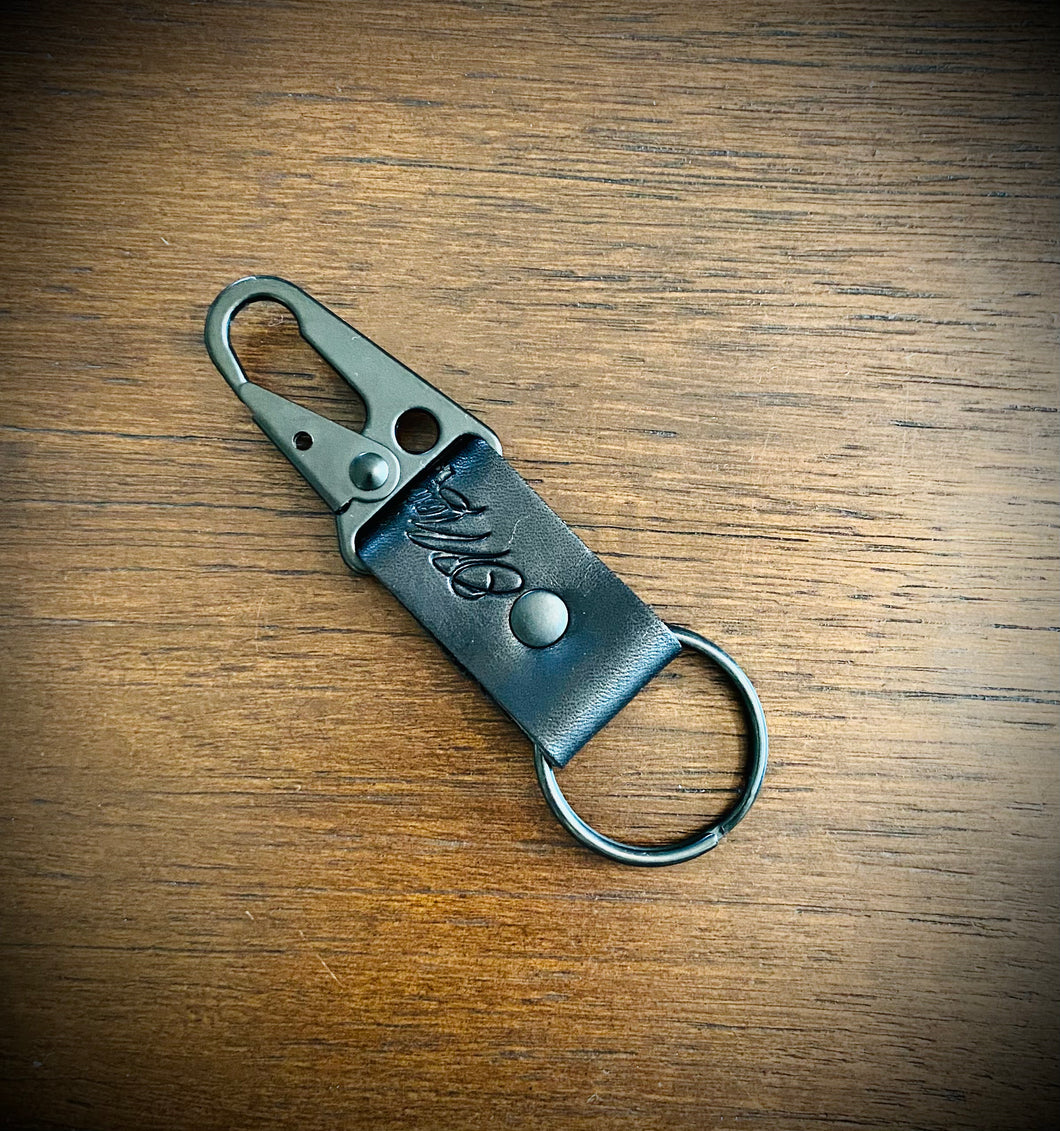 Leather HK Clip Keychain-Ready To Ship