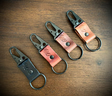 Load image into Gallery viewer, Leather HK Clip Keychain-Ready To Ship
